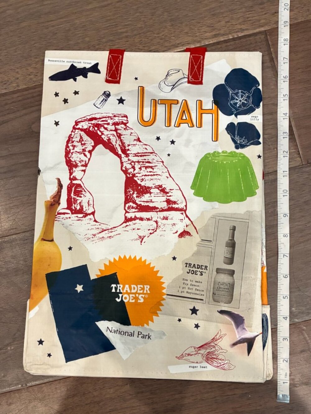 NWT Trader Joe's State Grocery Bag Collectible Regional Rare Design -Utah
